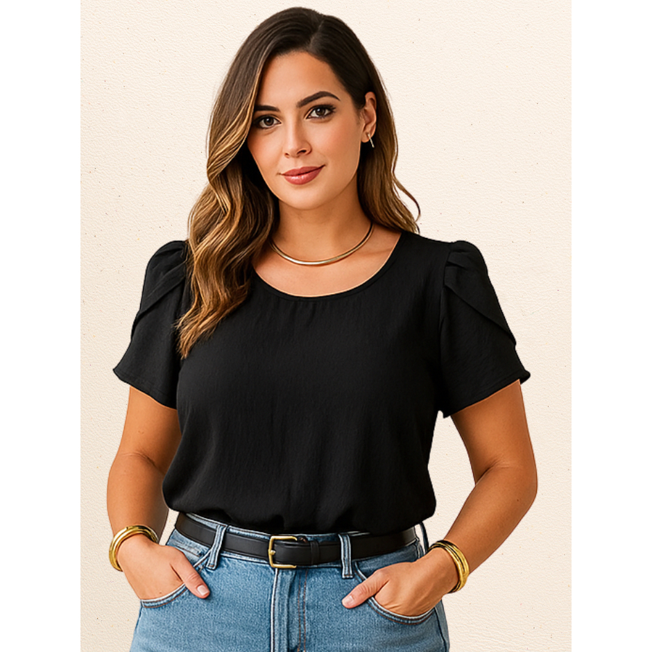 BLUSA FEMININO MODA SOCIAL BLUSAS FEMININA CONFORTÁVEL LUXO BLUSINHA BASICA DUNA PREMIUM MODA ESTILOSA LISA BASICA VERÃO