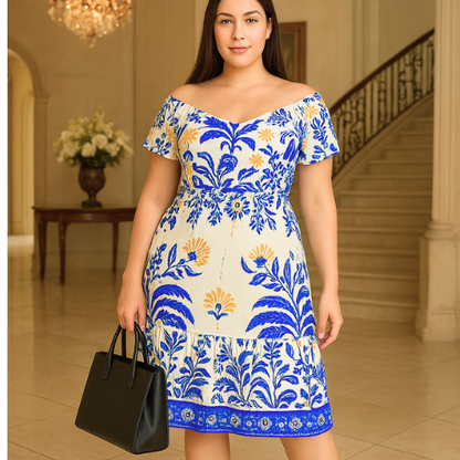 VESTIDO CURTO FEMENINO COM ELASTEX NA SINTURA TEJIDO DUNA LISO