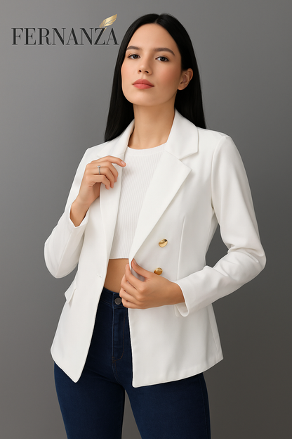 Blazer Casaco Social Com Botão