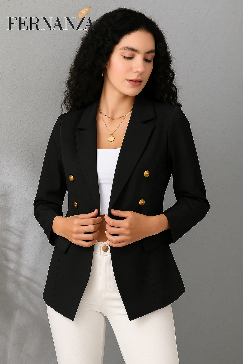 Blazer Casaco Social Com Botão
