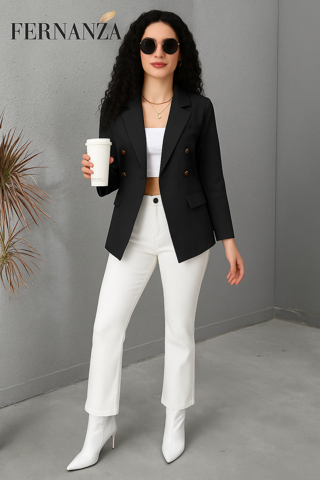 Blazer Casaco Social Com Botão