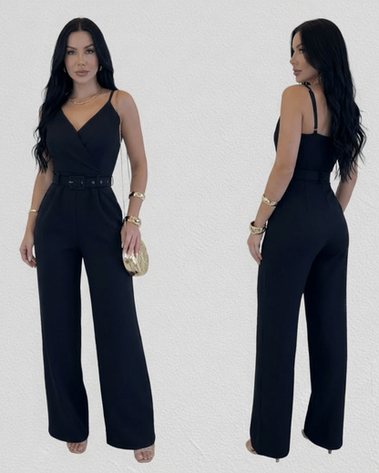 Macacão Feminino Alfaiataria com Bojo e Alças Ajustáveis – Elegante e Premium | Fernanza